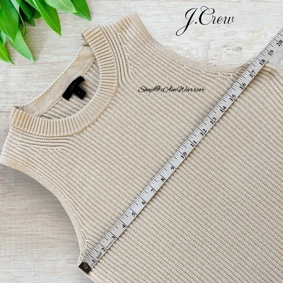 J.Crew sleeveless ribbed tunic sweater in cream *shop@iamwarrior - Picture 5 of 8